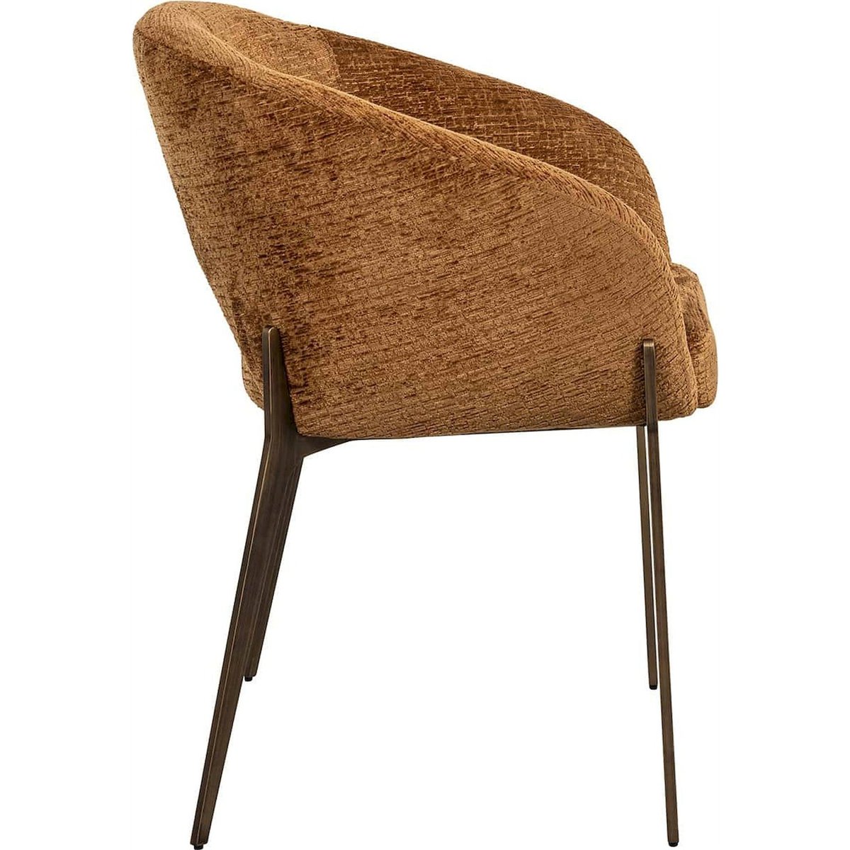 Chaise rembourrée STOELEN cognac luxueux, RECOLLECTION