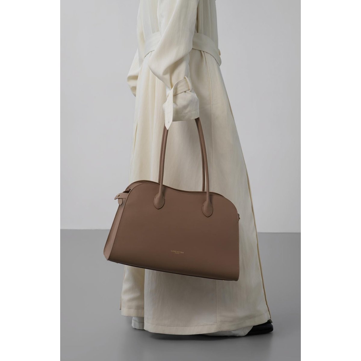 Grand sac cabas épaule DONNA HOPPER praline, LANCASTER