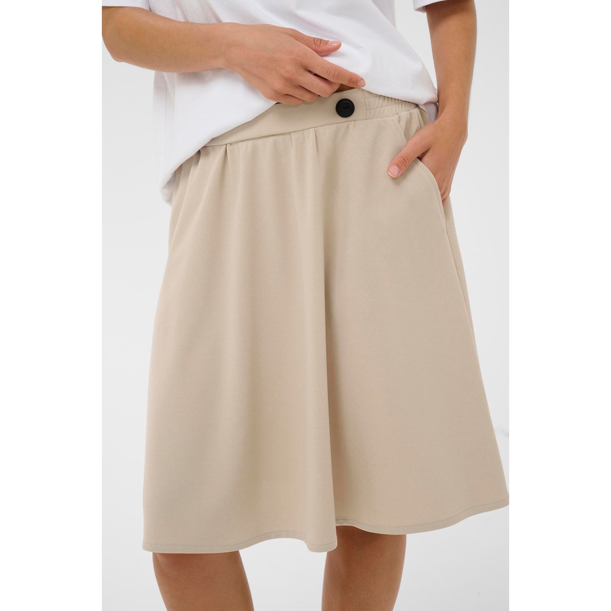 Jupe casual beige feather gray, KAFFE