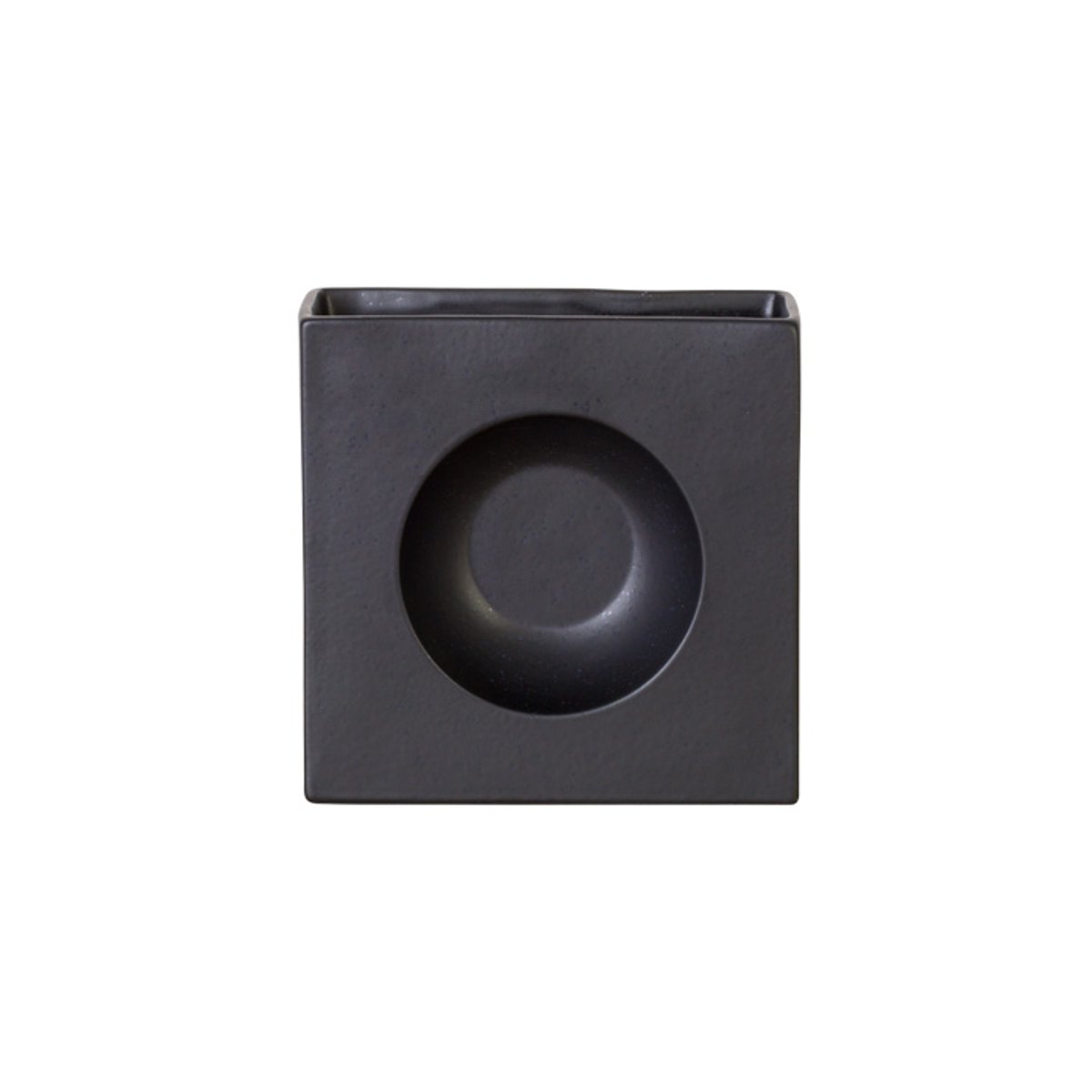 Vase Diabolo En Grès, Le Jardin noir sable noir, COSTA NOVA