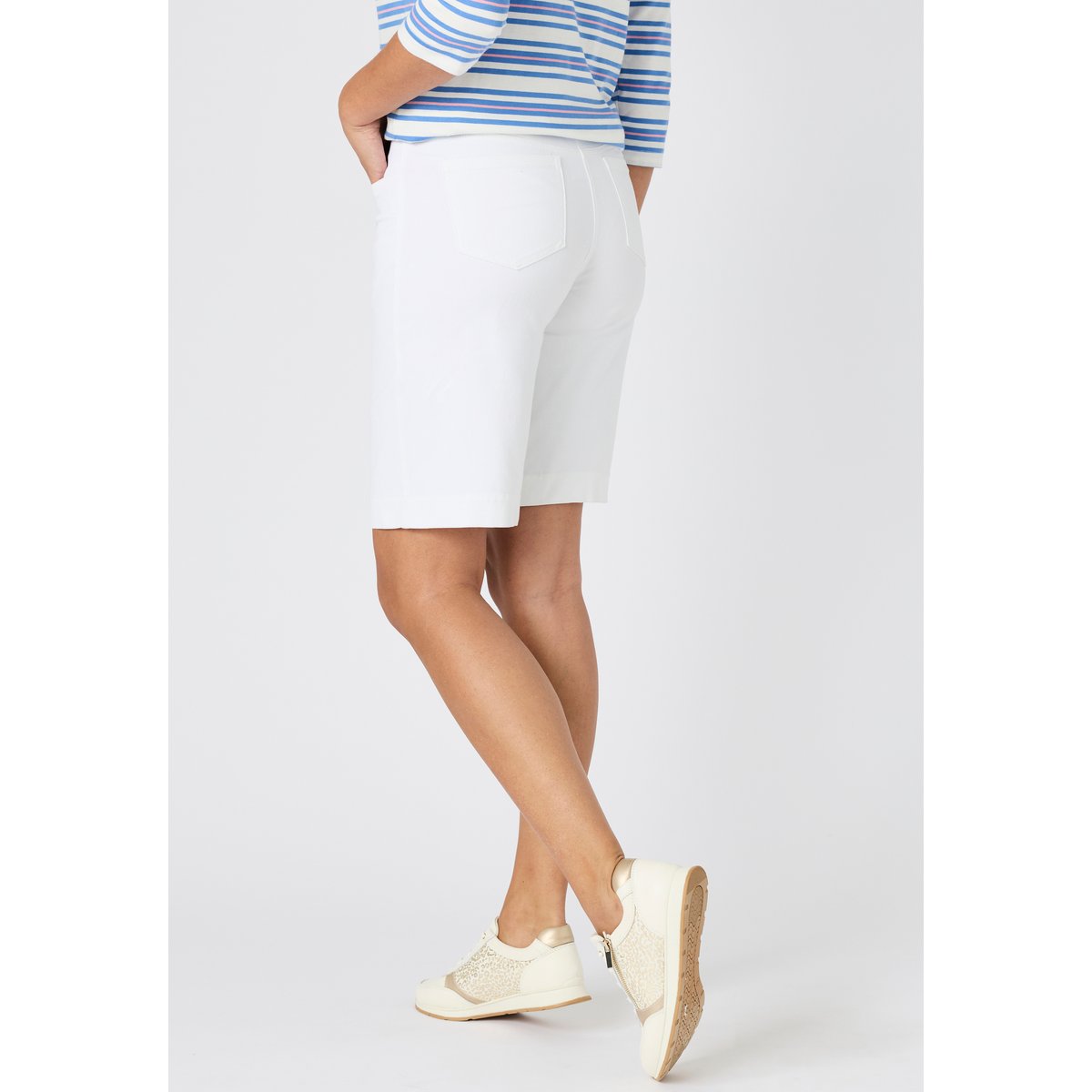 Bermuda coton stretch blanc, DAMART