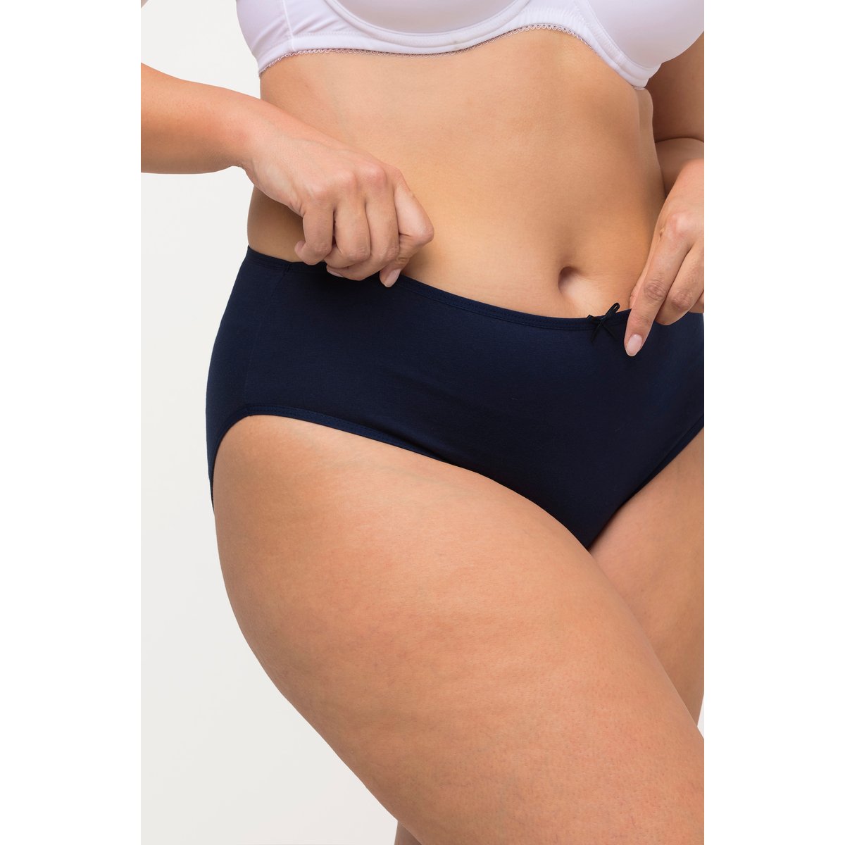 Culottes midi, lot de 5, coloris uni bleu nuit, ULLA POPKEN