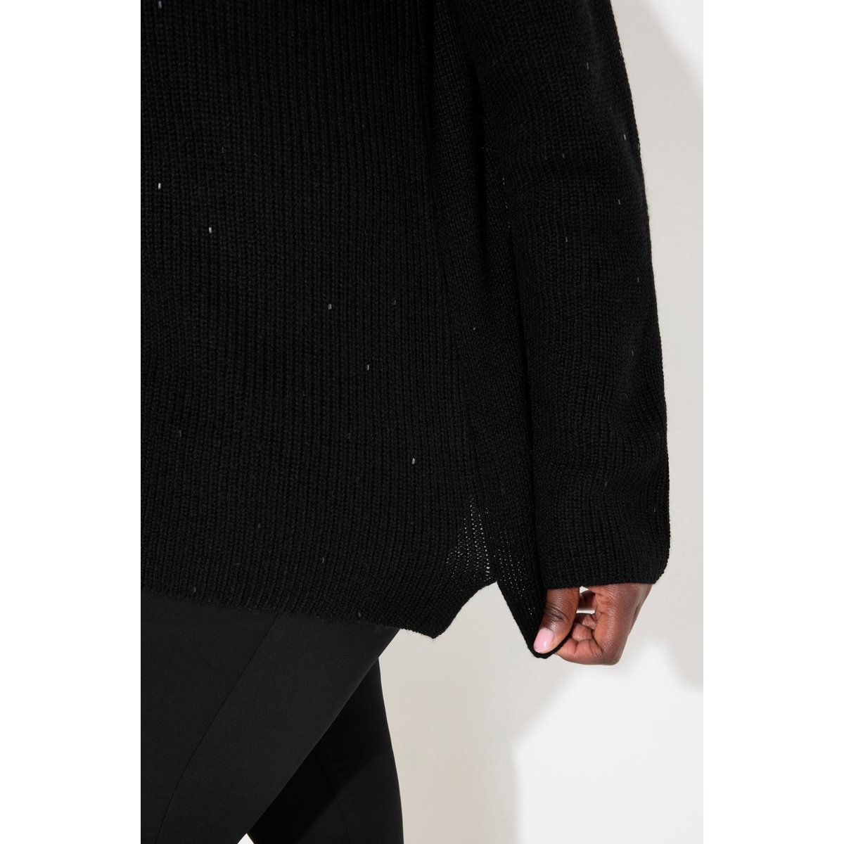 Pull en laine mélangée noir, ULLA POPKEN