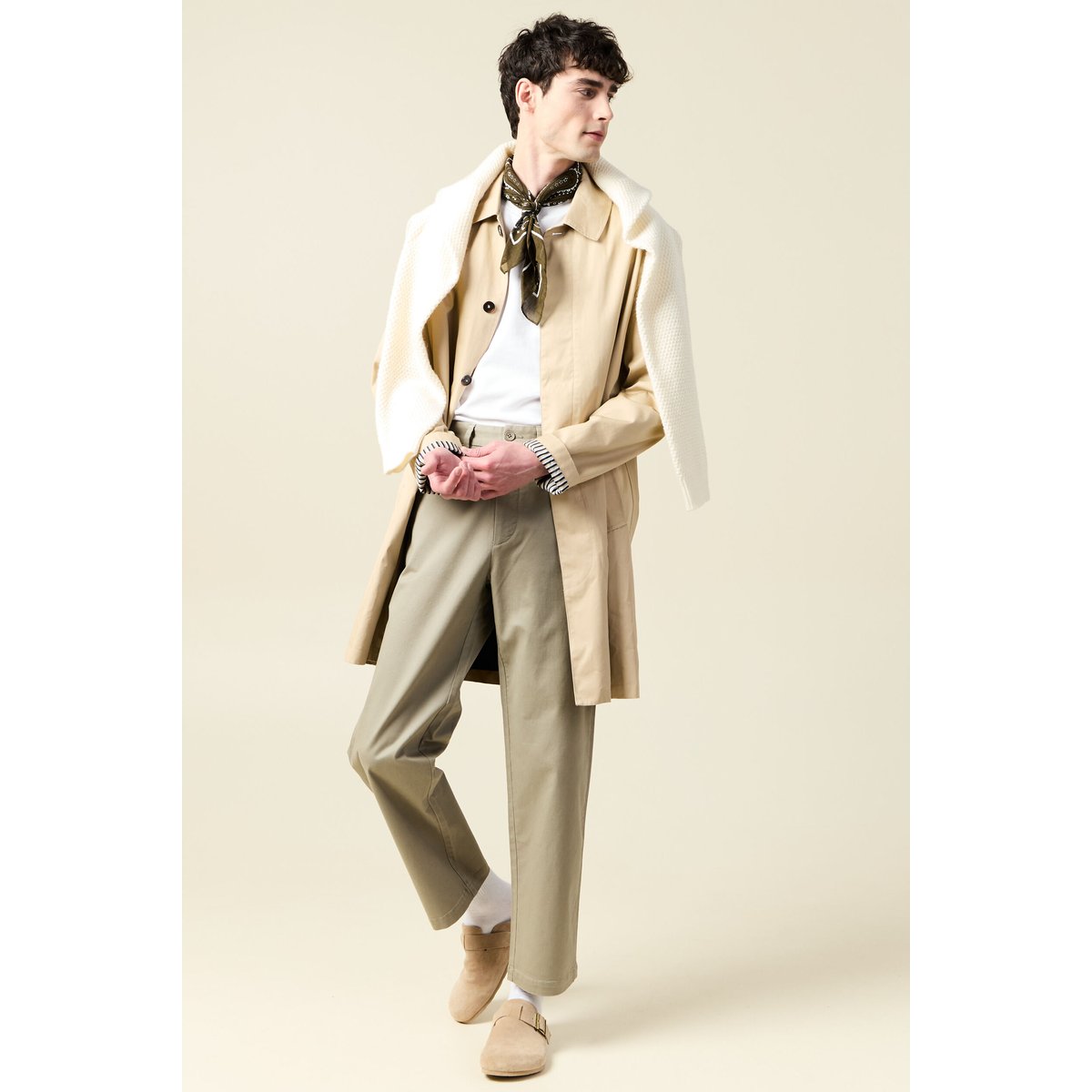 Chino coupe straight vert kaki, BONOBO