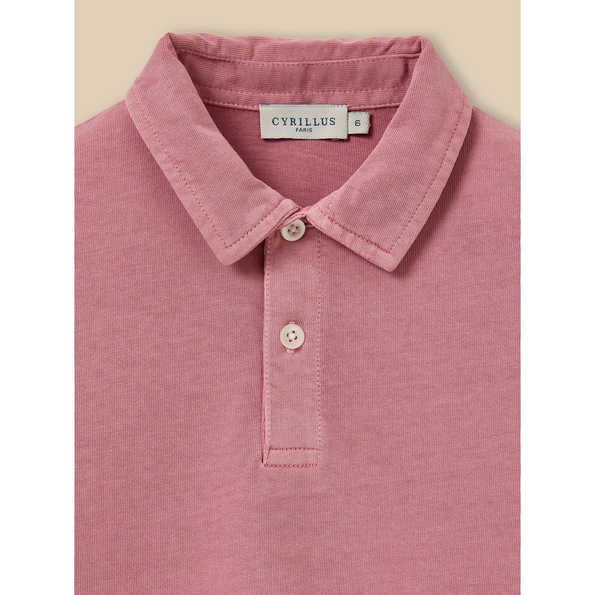 Polo - coton biologique vieux rose, CYRILLUS