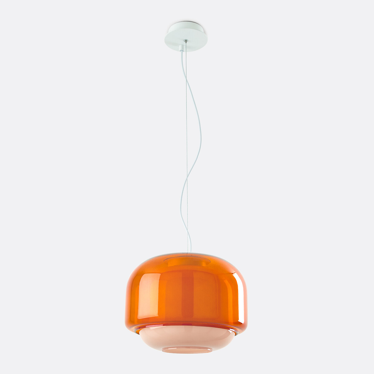 Hanglamp van gekleurd glas Ø30,5 cm, KINOKO donker oranje, LA REDOUTE INTERIEURS