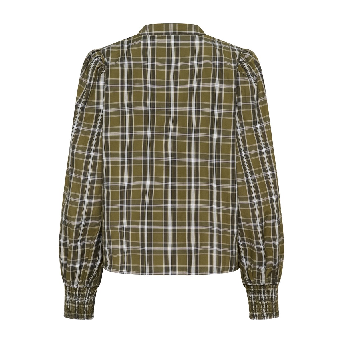 Blouse à manches longues vert green check, KAFFE