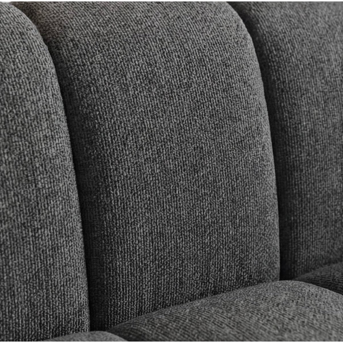 Canapé d'angle en tissu DAVIS gris, MADE IN MEUBLES