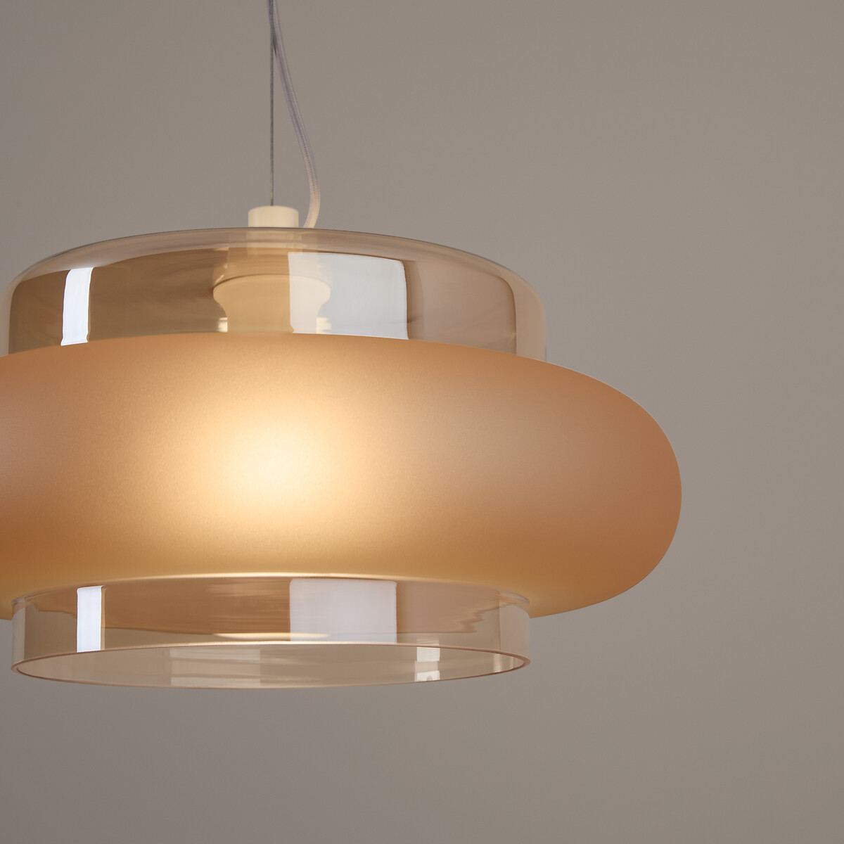 Triana 40cm Diameter Coloured Glass Ceiling Light amber, LA REDOUTE INTERIEURS
