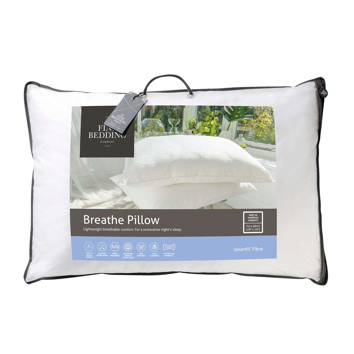 Breathe Moisure Wicking Modal Blend Pillow white, THE FINE BEDDING COMPANY