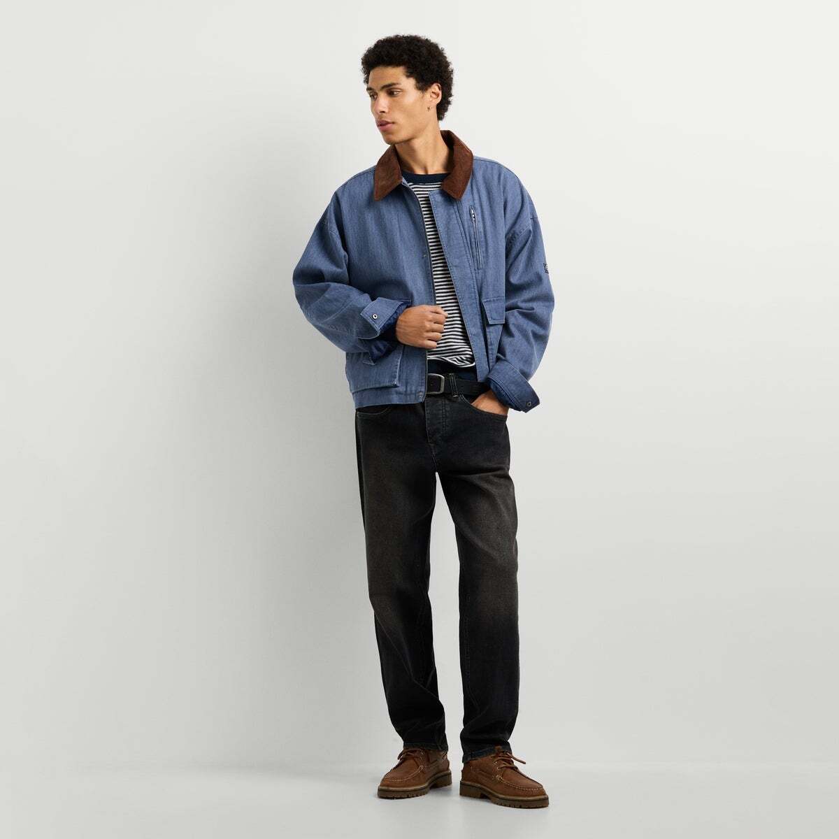 Veste Coupe Regular En Sergé bleu dulwich, PEPE JEANS