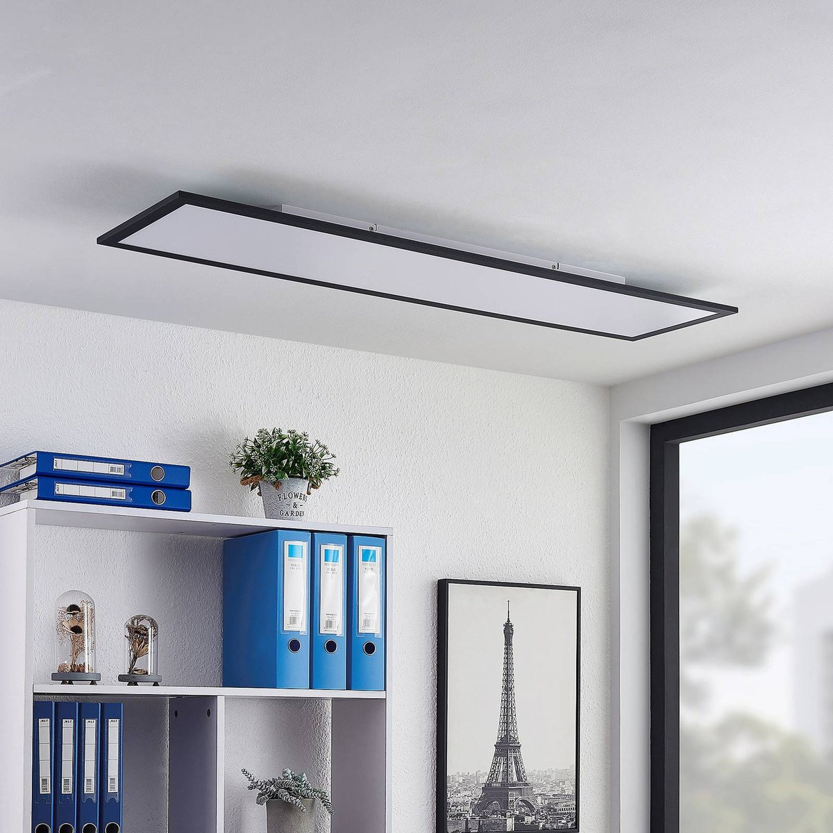 Panneau en aluminium moderneLED, Nelios noir, blanc, LINDBY