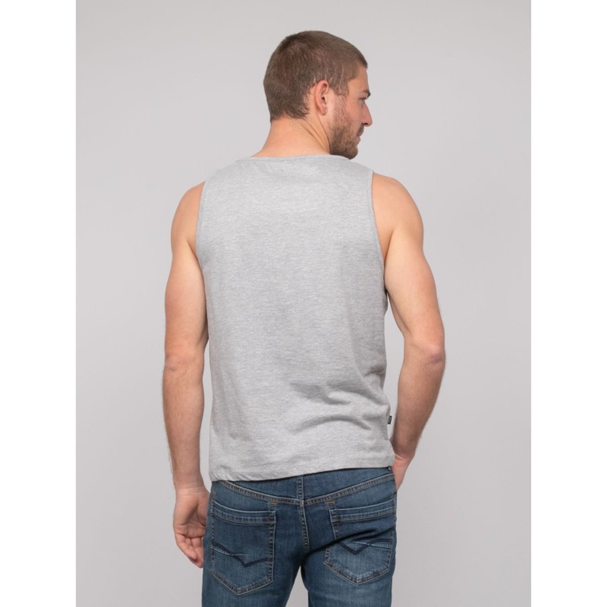 T-shirt Sans Manches Coton Nination gris chiné, RITCHIE