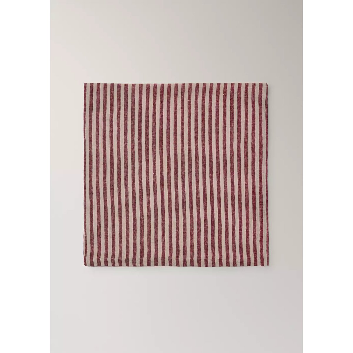 Serviette en lin rayé rouge, MANGO HOME