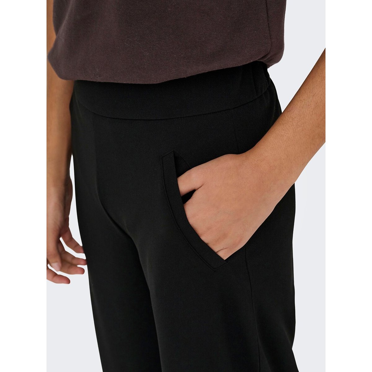 Pantalon large, taille haute noir, JDY