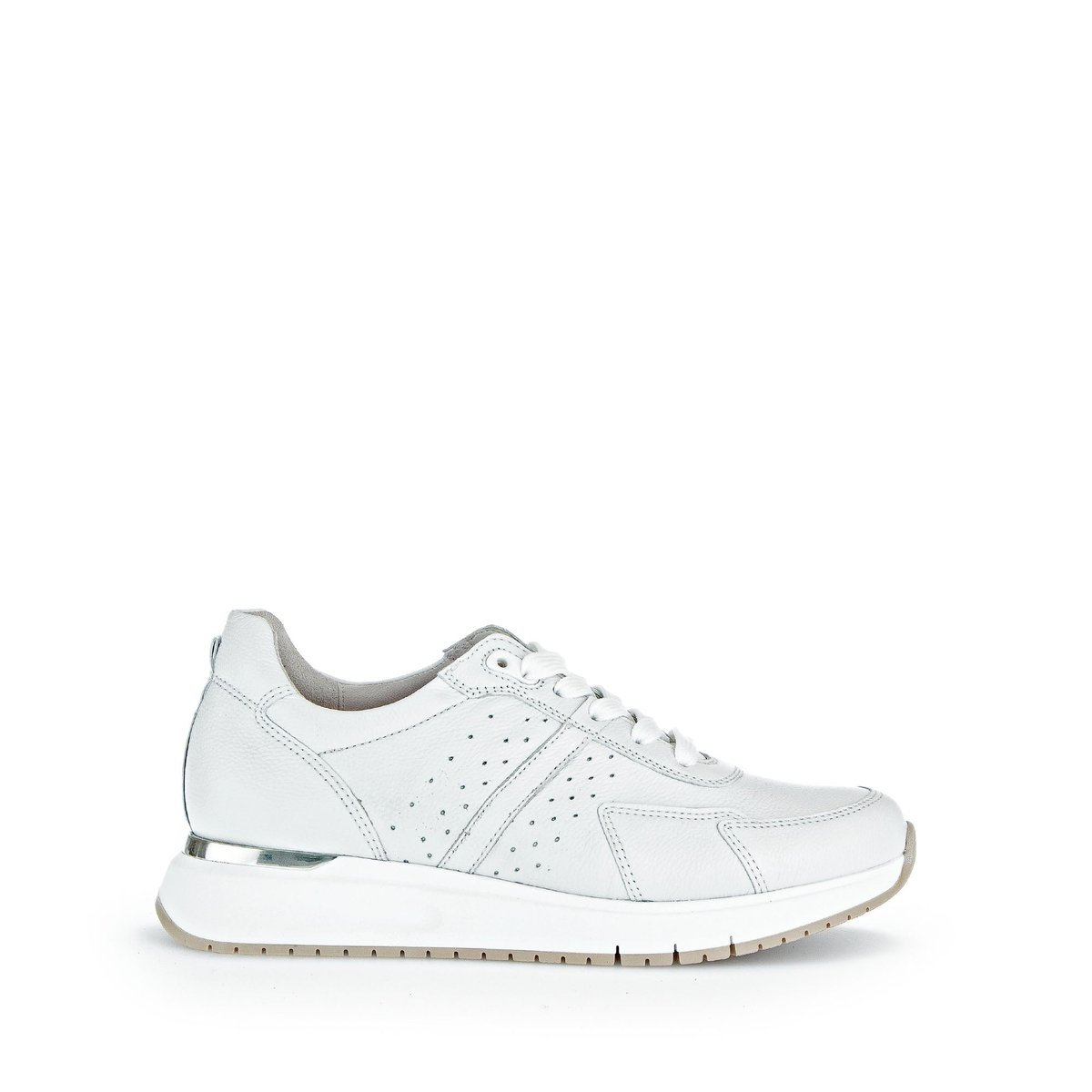 Baskets en cuir blanc, GABOR