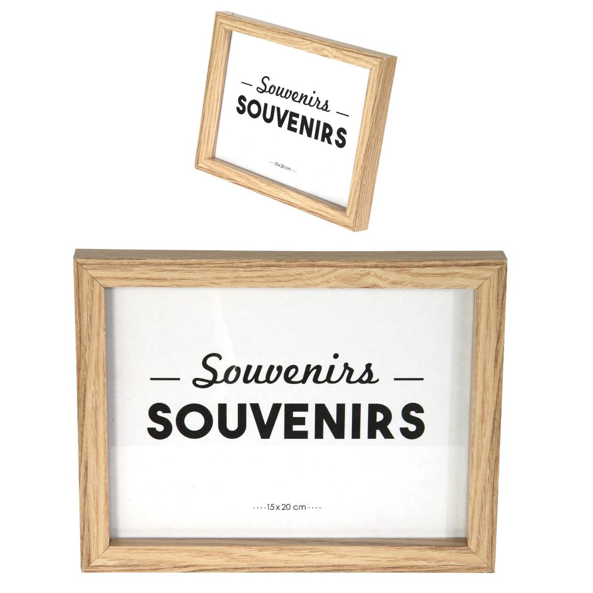 Lot 8 cadres photo design en bois multicolore, EDEN