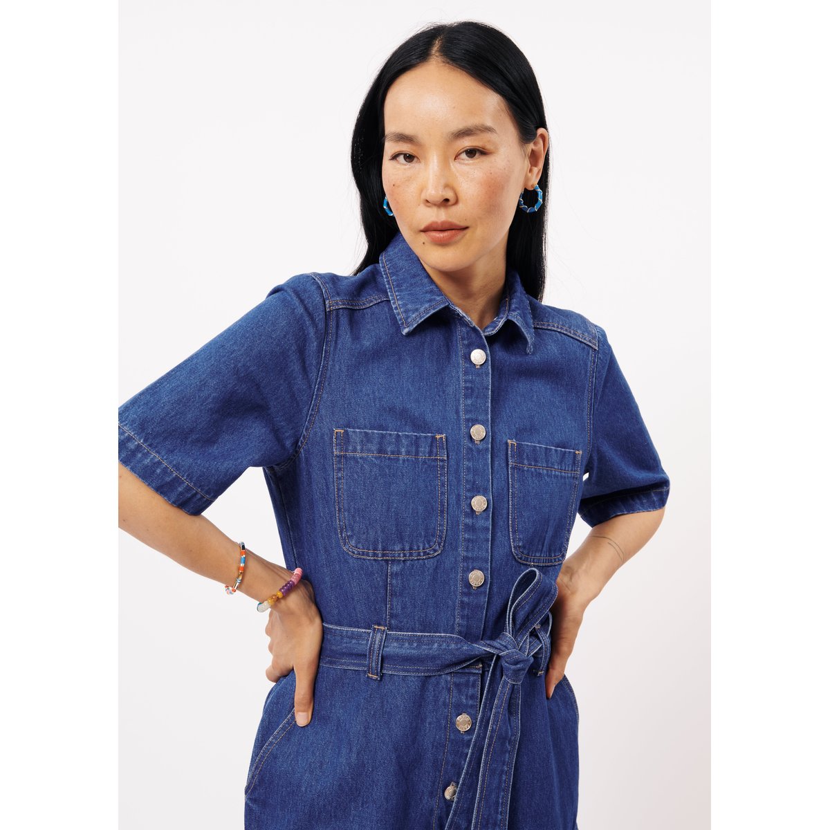 Combinaisons en coton AKILA indigo, FRNCH