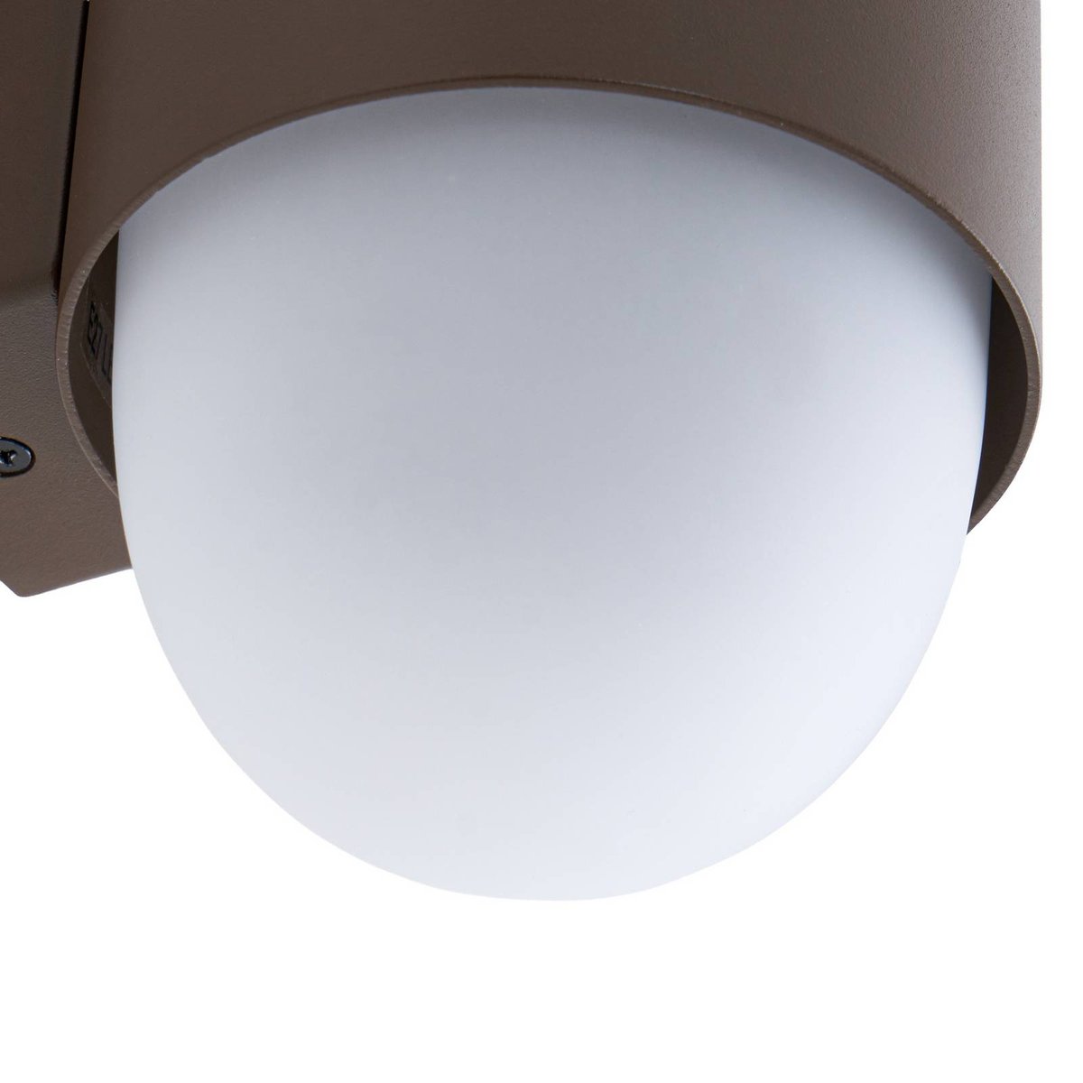 Applique extérieure en aluminium moderne marron, blanc, LINDBY