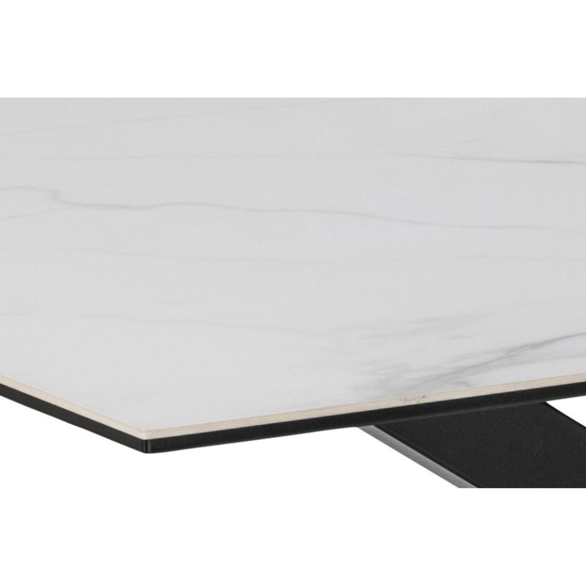 Table de salle à manger rectangulaire en céramique 6 places L160 - NEIVA blanc marbre, HELLIN, DEPUIS 1862