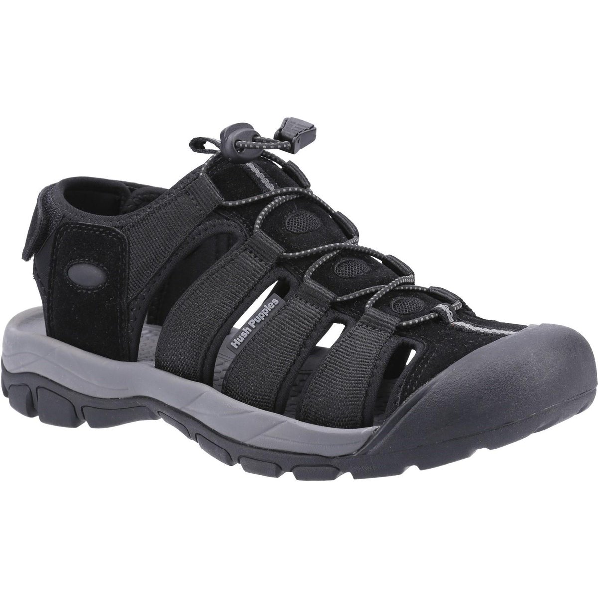 Sandales à bout arrondi PERU noir, HUSH PUPPIES