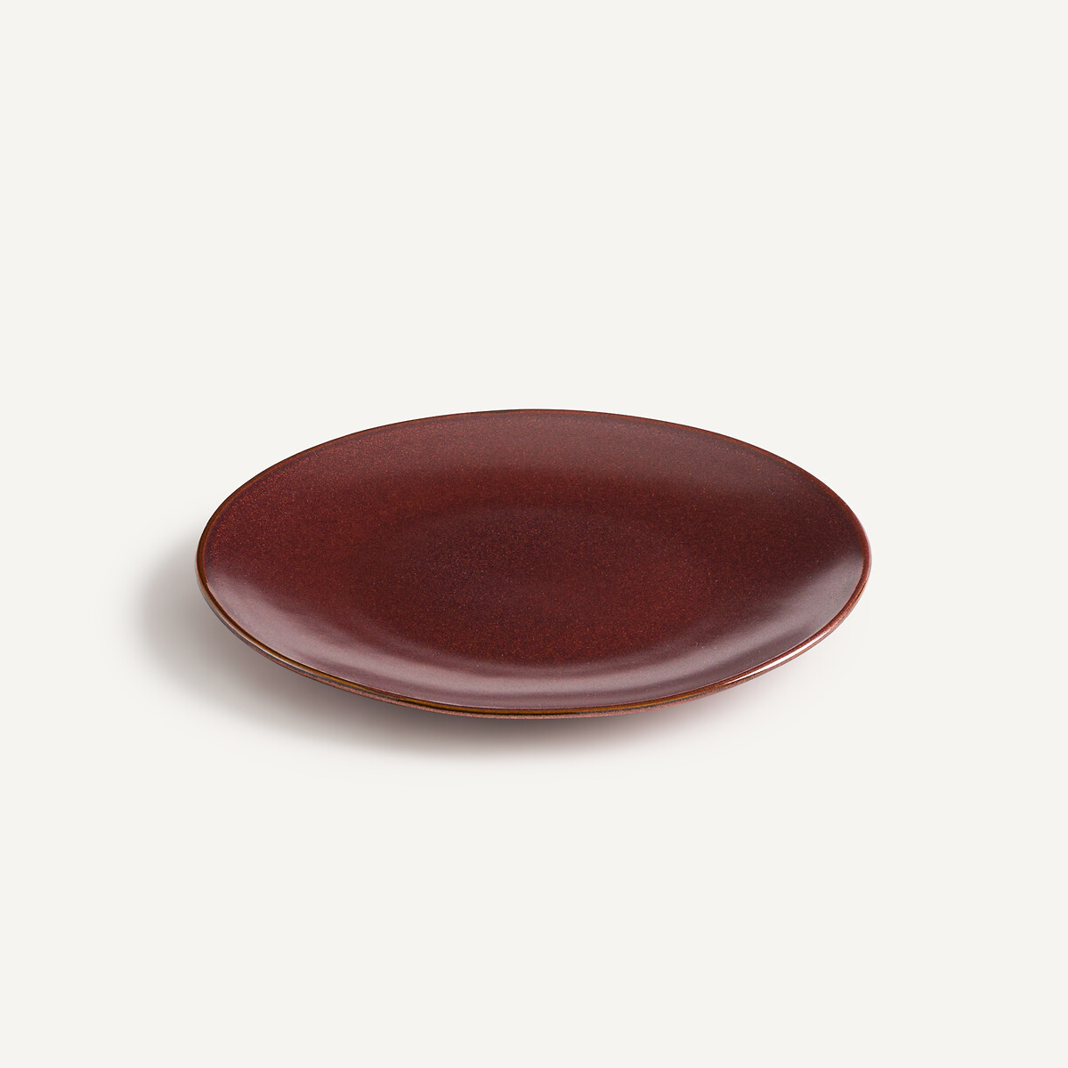 Lot 4 assiettes à dessert grès émaillé, Kanso rouge, AM.PM