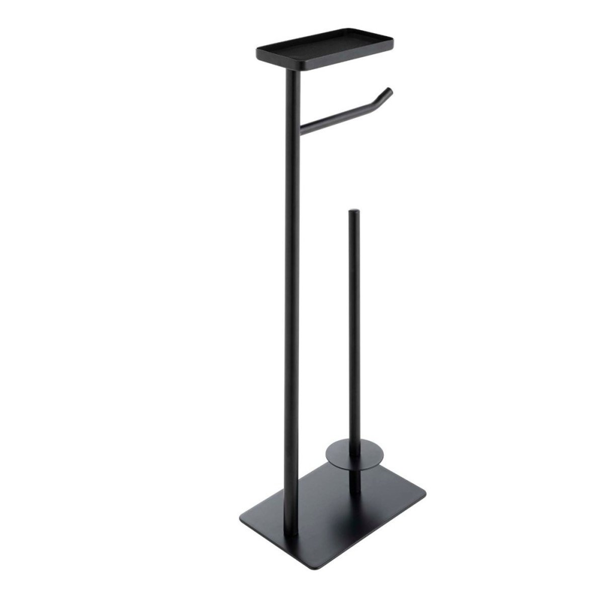 Dérouleur Papier Wc Métal Avec Réserve Et Porte Téléphone noir, DECORATIE