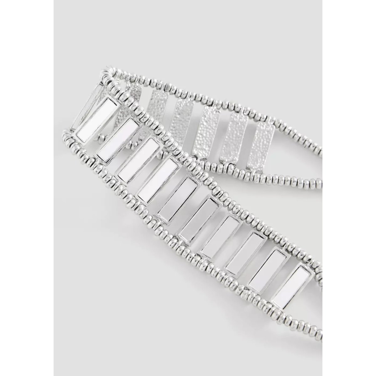Collier à perles effet miroir argent, MANGO TEEN
