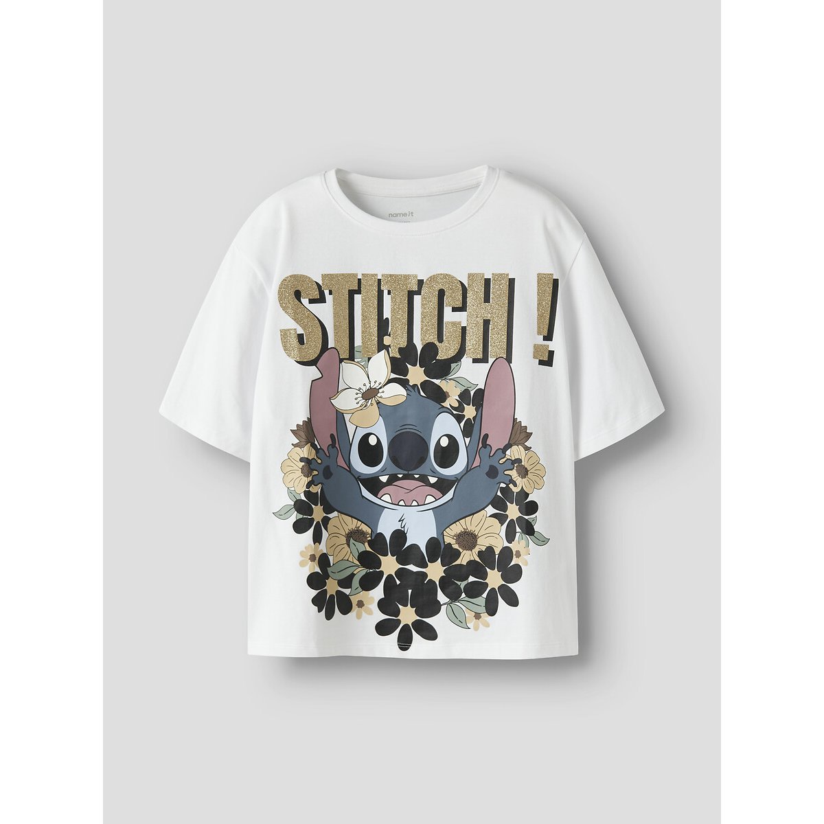 Camiseta de manga corta, STITCH blanco, NAME IT