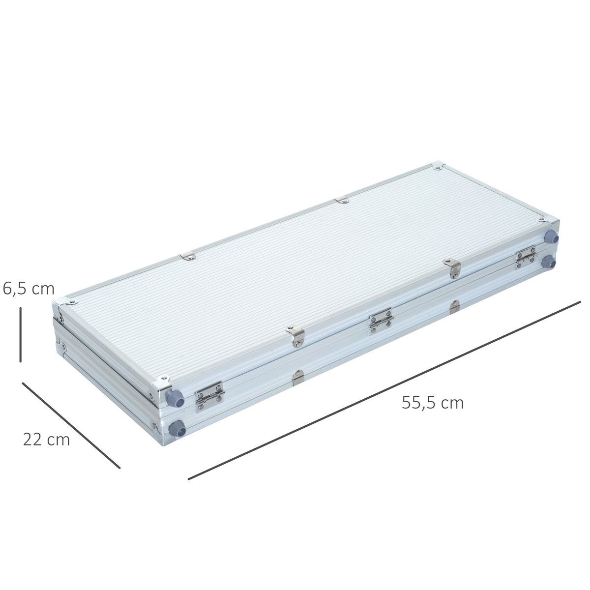 Jeu de jetons de poker Aluminium alu gris, HOMCOM