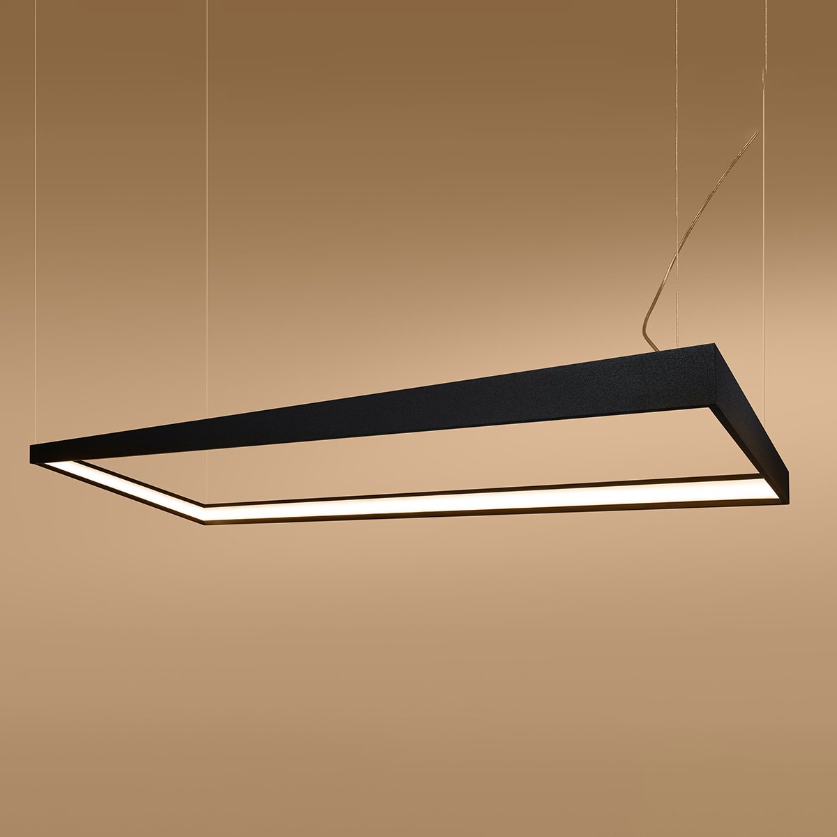 Lustre Aluminium Noir LED 1 Tuula noir, EDEN