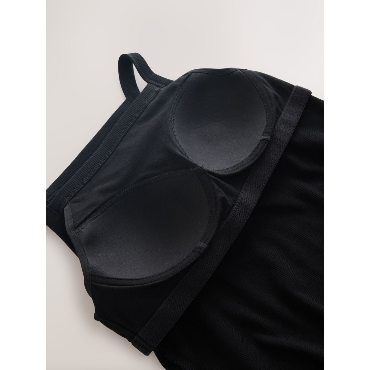 Soutien-gorge en coton côtelé noir, NEXT