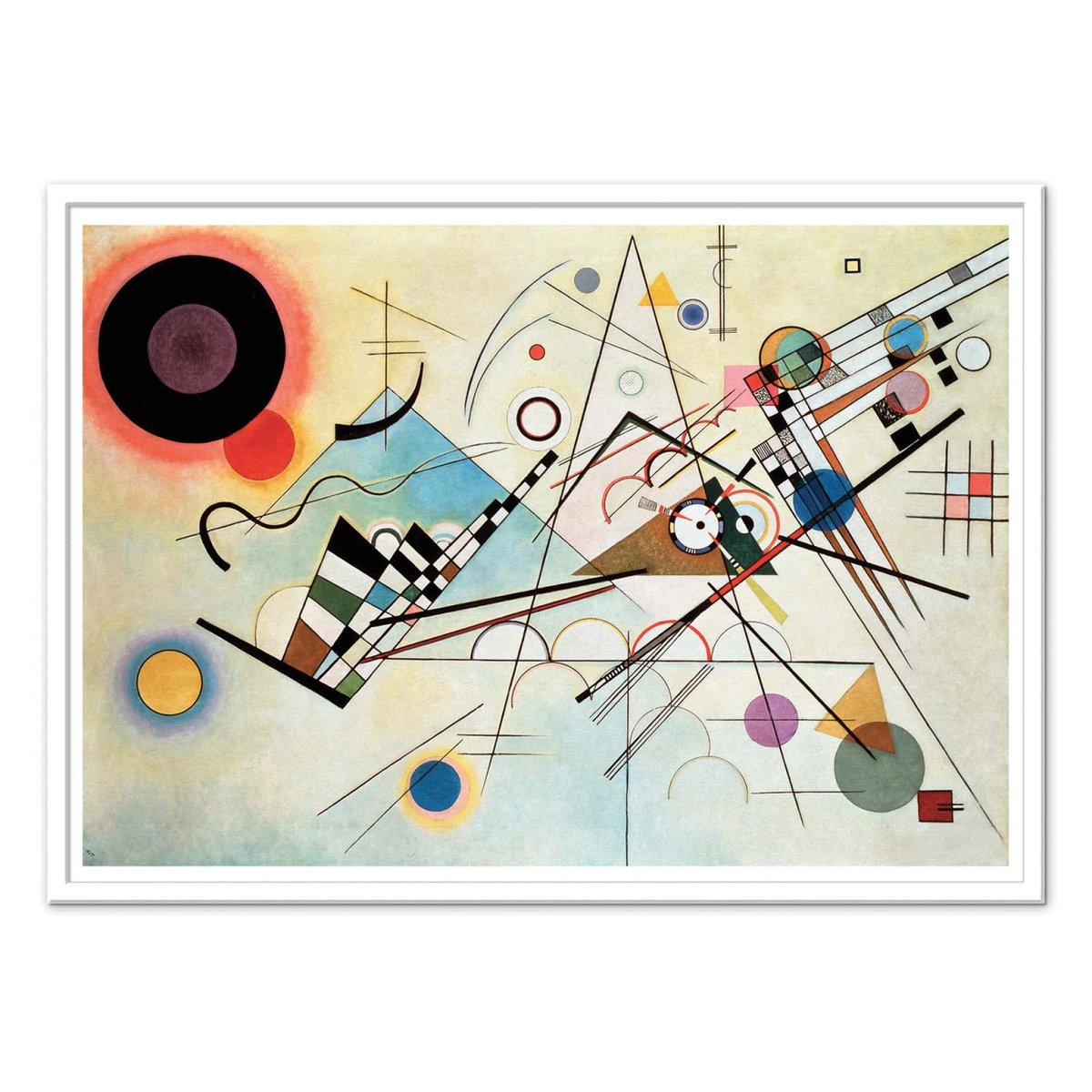 Affiche d'art - Composition VIII 1923 - Wassily Kandinsky couleur unique, WALL EDITIONS