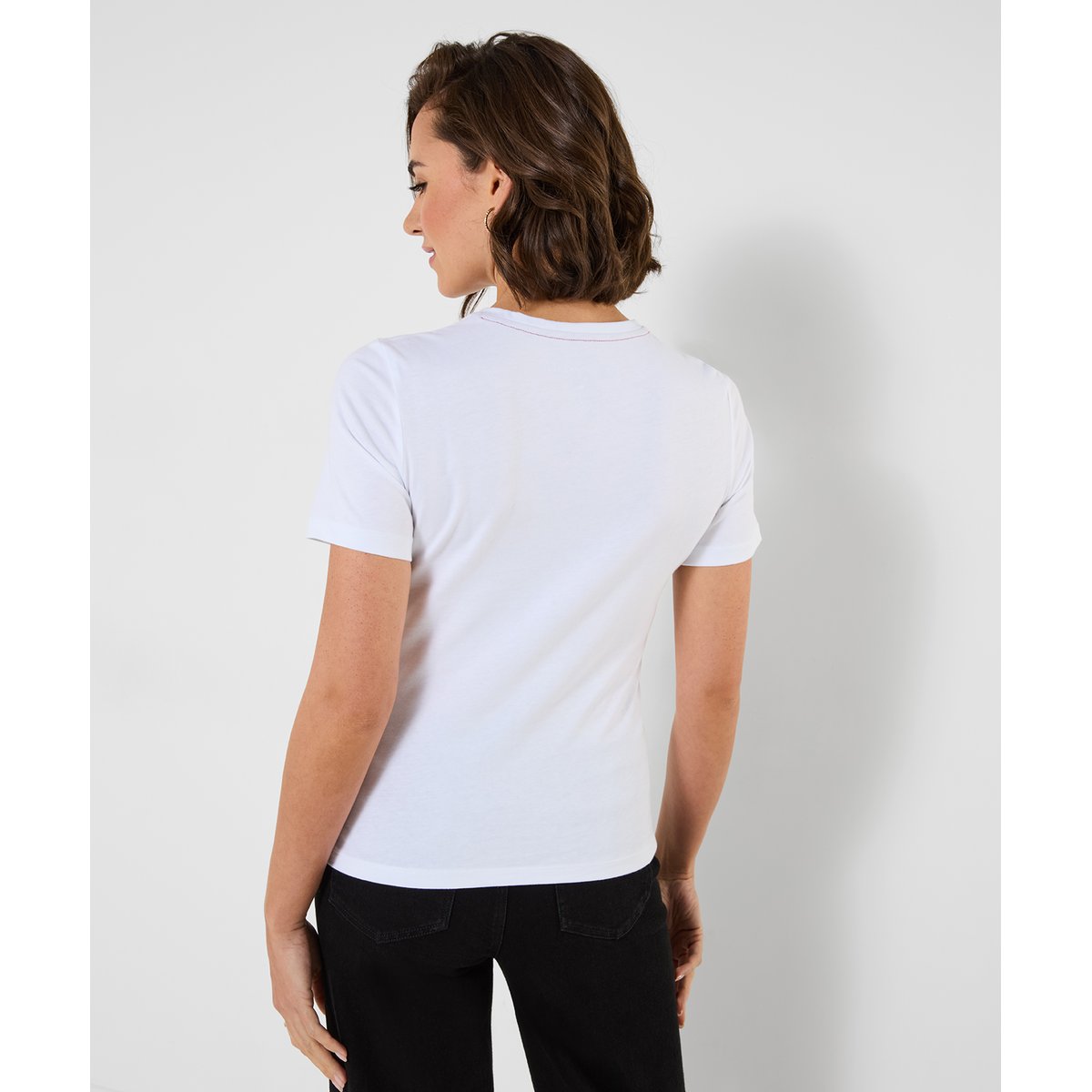 T-Shirt à Manches Courtes Imprimé Tête de Mort blanc, JOE BROWNS