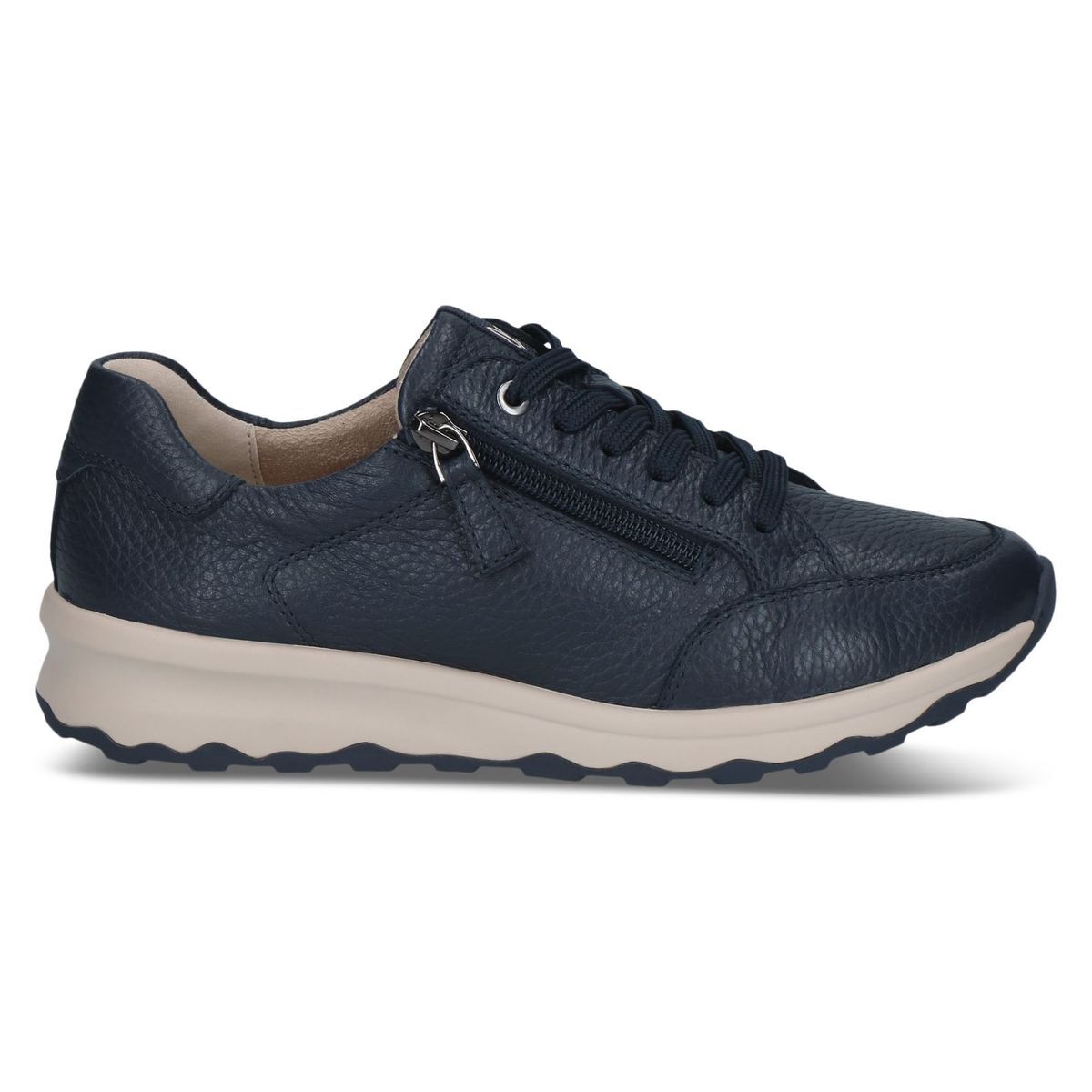 Basket en cuir bleu, CAPRICE