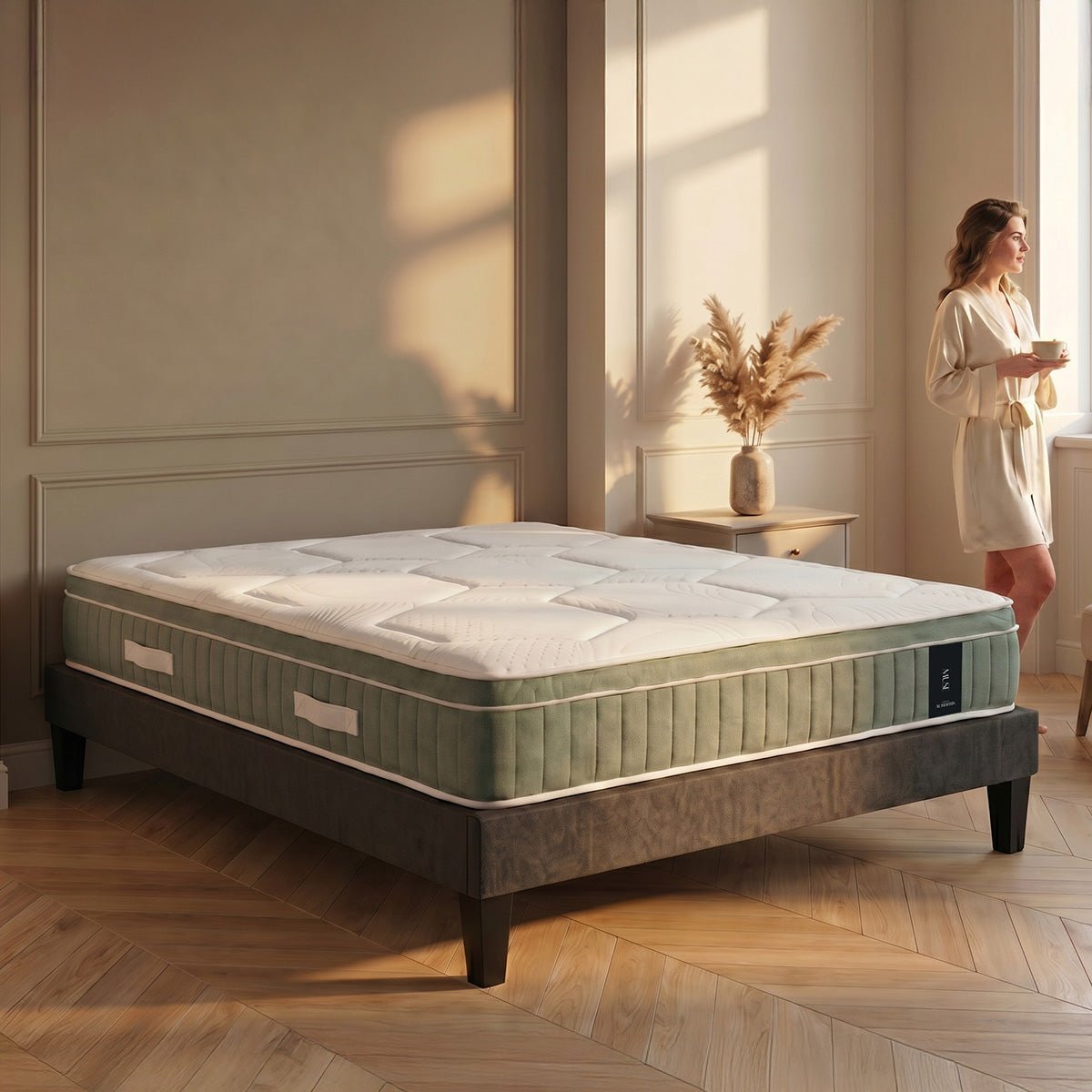 Matelas Hybride - 32 cm - MUSE blanc, MAISON AUBERTIN