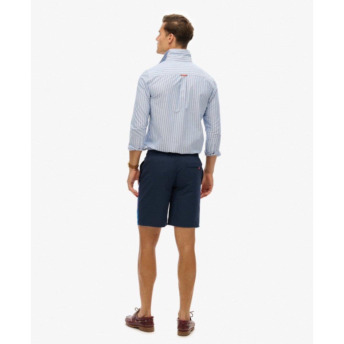 Short de surf recyclé 48 cm à logo Sportswear bleu marine profond, SUPERDRY