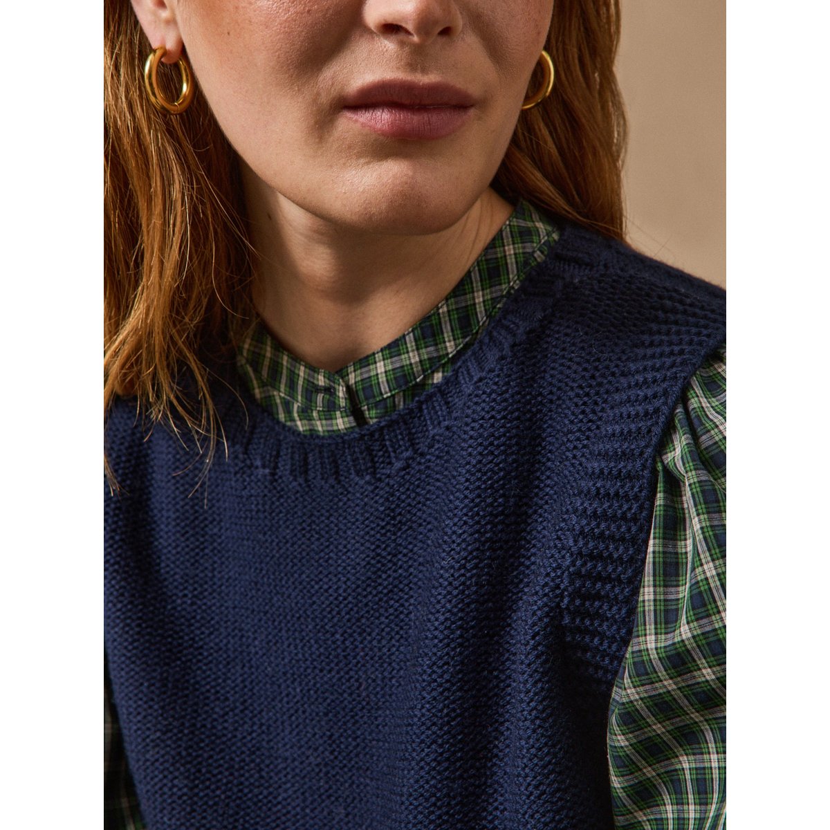 Pull laine mérinos - Cyrillus X les 3 Tricoteurs marine, CYRILLUS