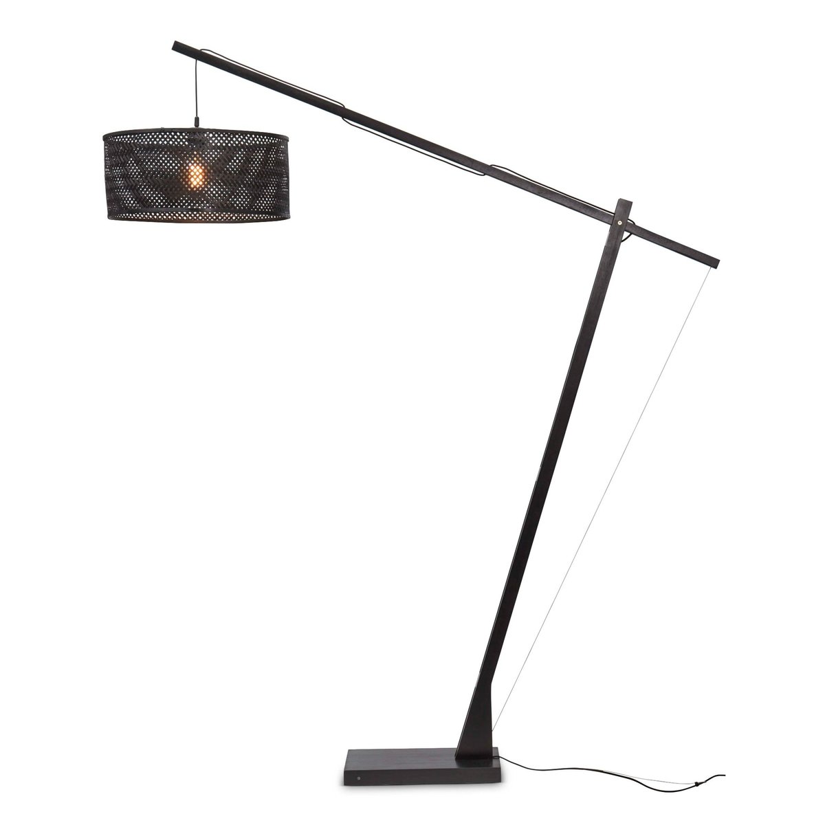 Lampadaire Bambou JAVA noir, GOOD & MOJO