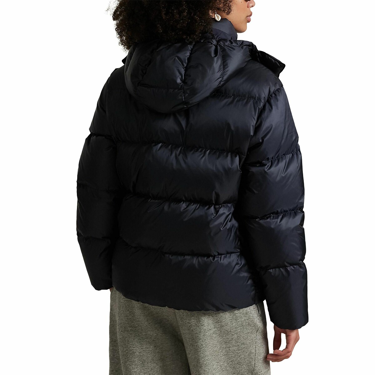 Doudoune courte à capuche marine, POLO RALPH LAUREN