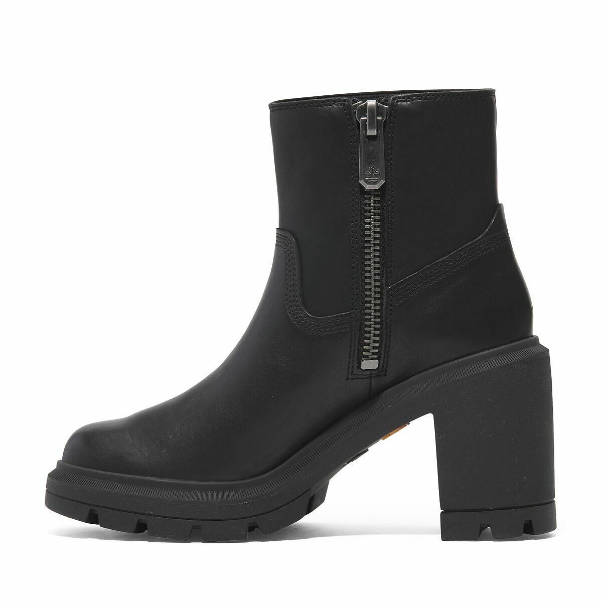 Boots cuir à talon Allington Heights noir, TIMBERLAND