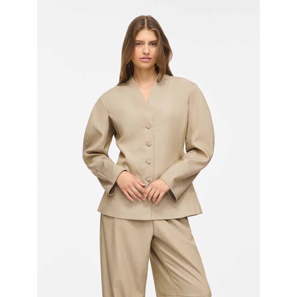Blazer marron - natural melange1, VILA