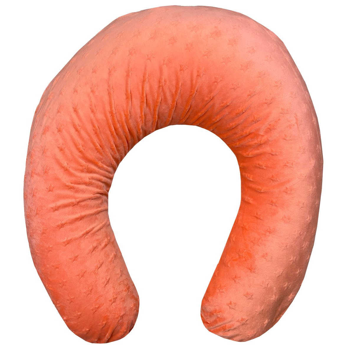 Coussin d'allaitement étoiles XL - 205 cm corail, PREMIERS MOMENTS