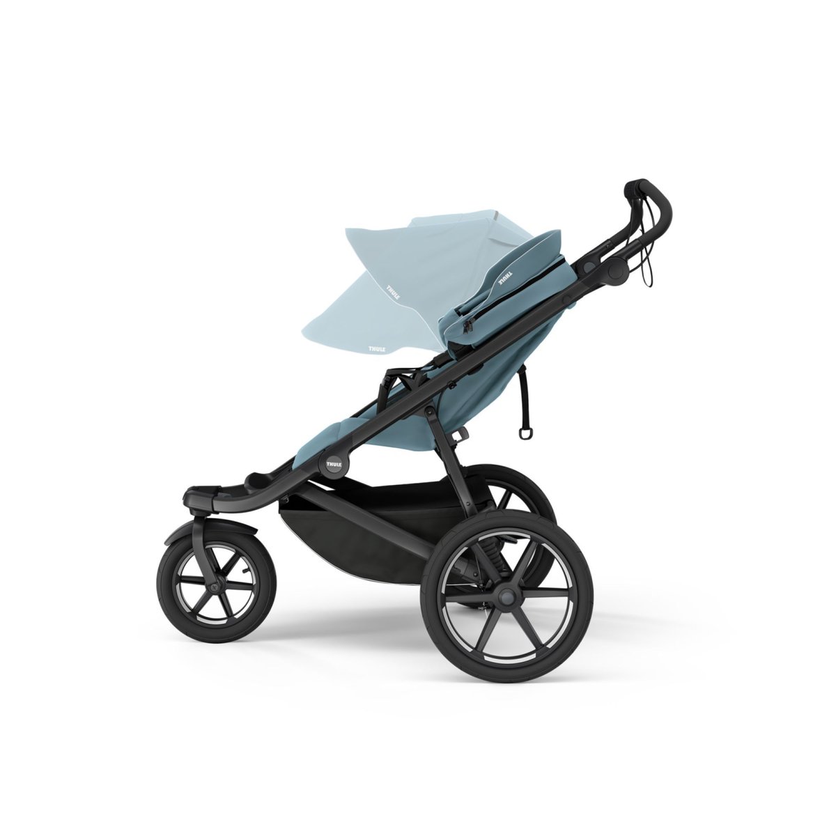 Poussette duo Urban Glide 3 + nacelle Urban Glide bleu, THULE