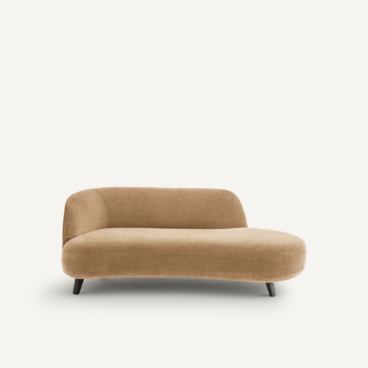 Canapé Dormeuse, en velours stonewashed, ROSEBURY ficelle, AM.PM X EMMANUEL GALLINA