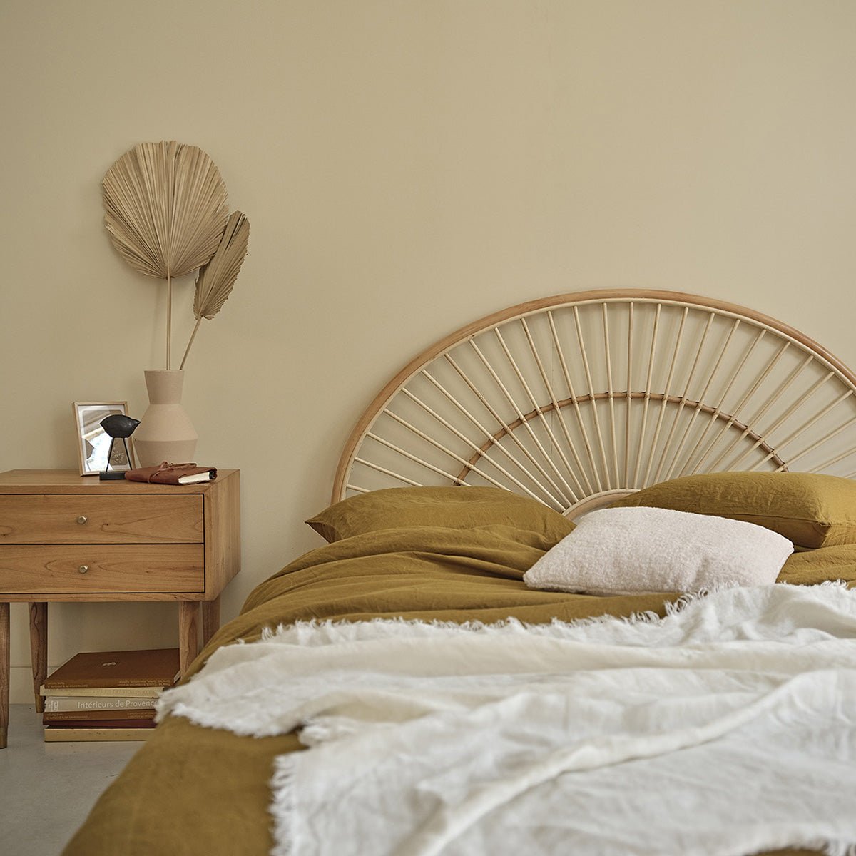 Tête de lit en rotin 160 cm  BOHO naturel, BERAH GETAH