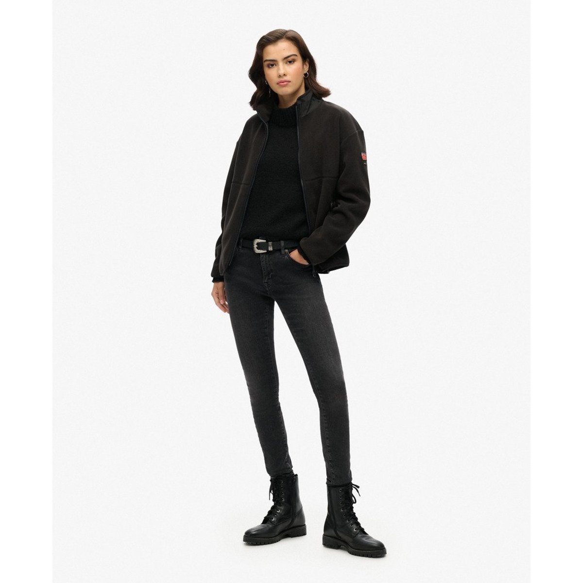 Veste polaire Active entièrement zippée noir, SUPERDRY