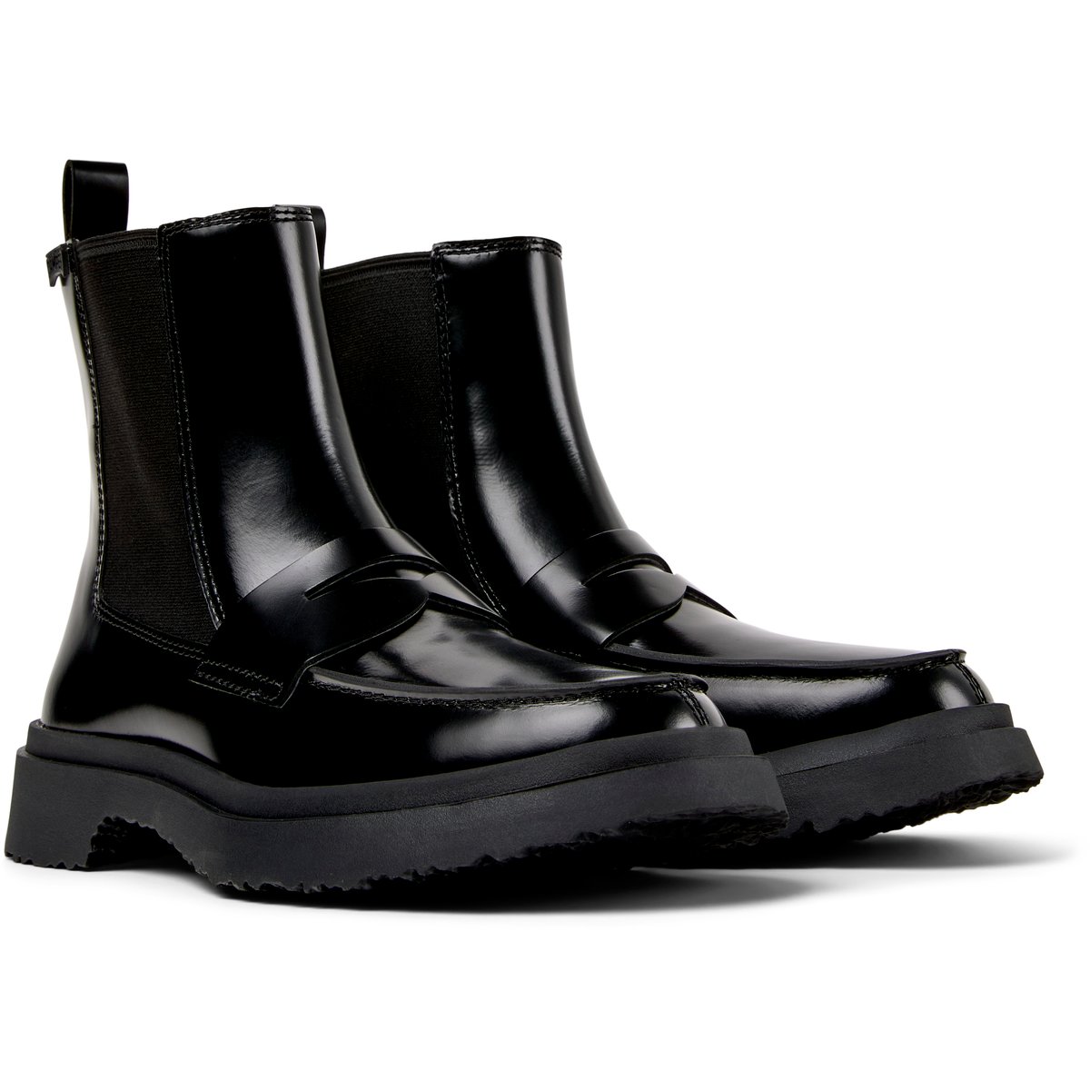 Bottines Walden cuir noir, CAMPER