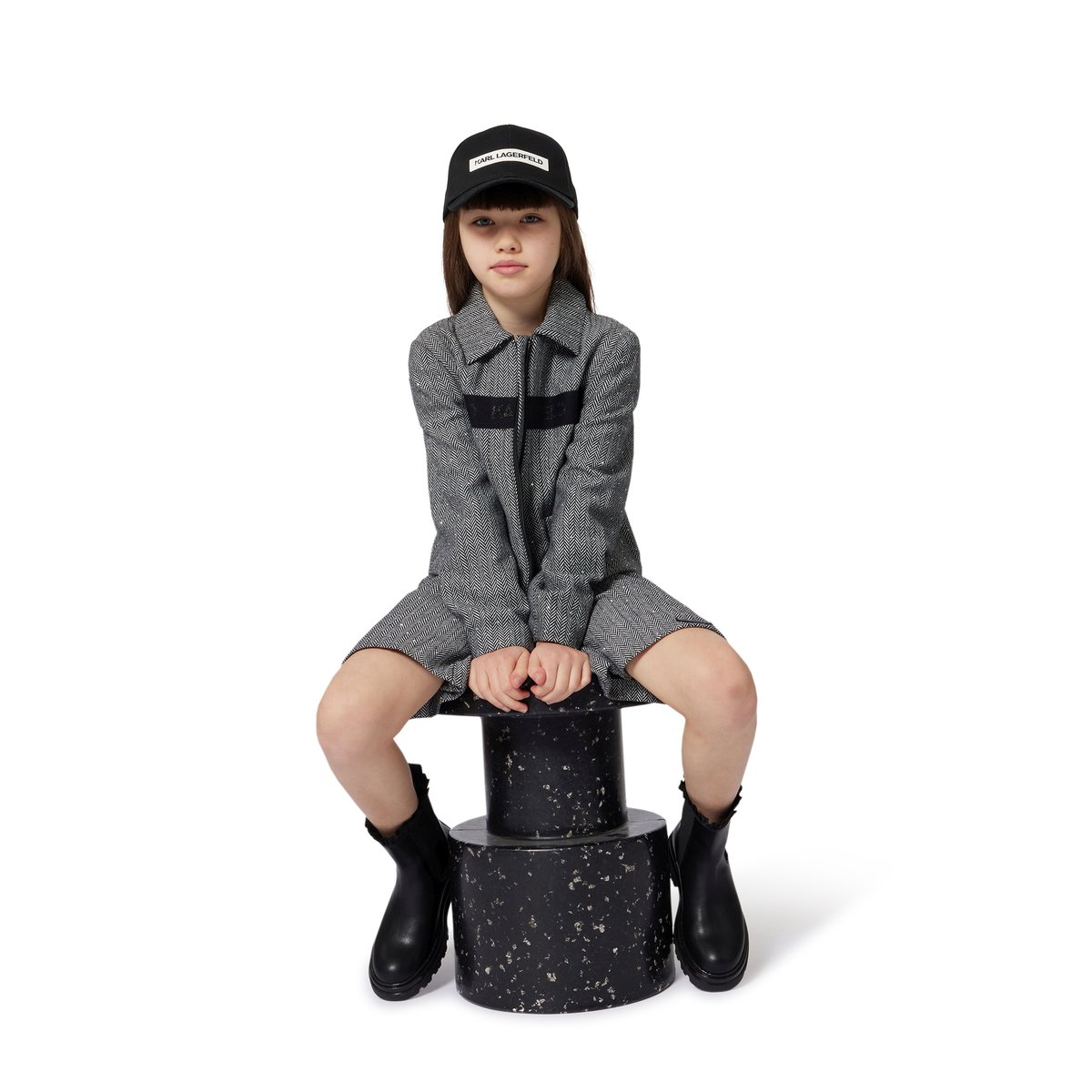Casquette en sergé black, KARL LAGERFELD KIDS