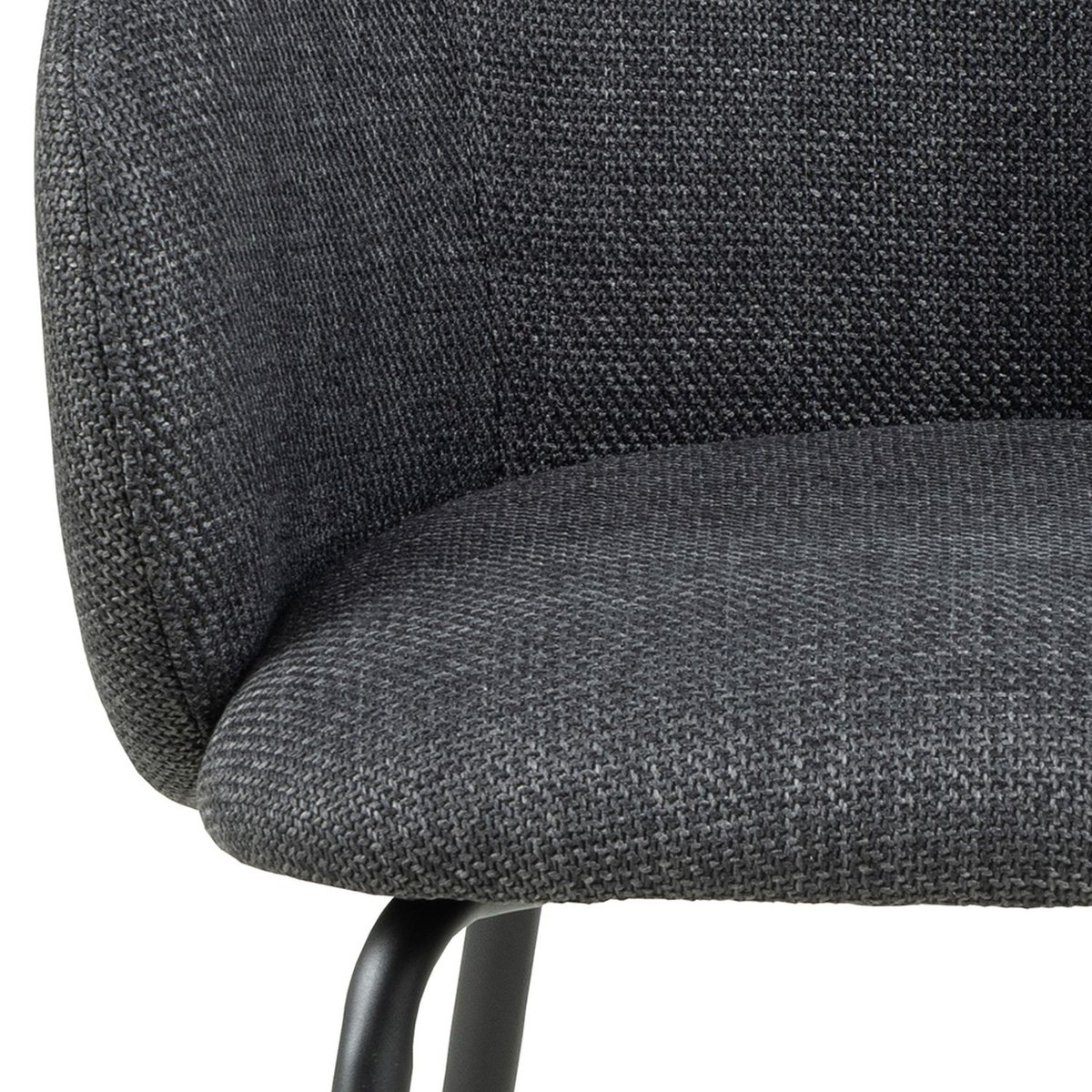 Lot de 2 chaises en tissu avec accoudoirs SÖREN gris foncé, TOILINUX